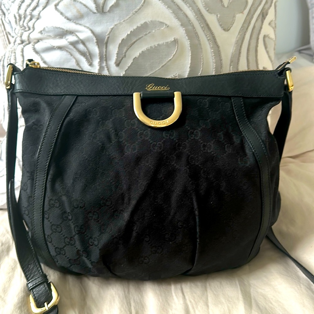 Gucci Crossbody satchel bag with gold hardware like new condition